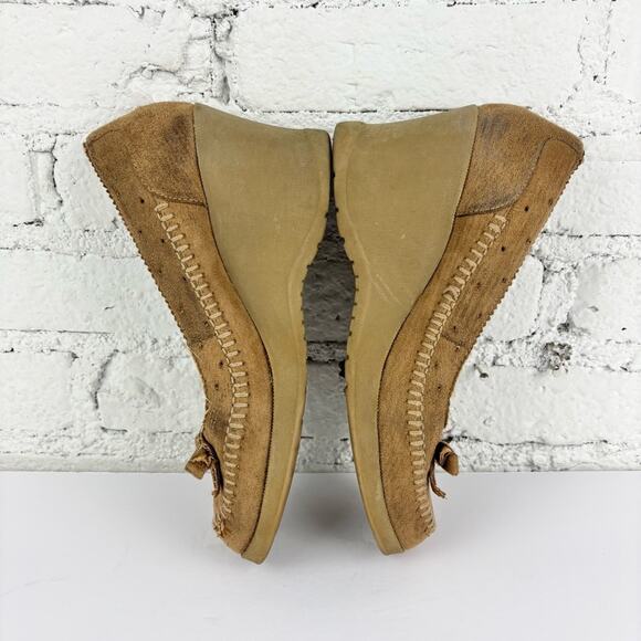 Vintage 90’s Y2K Bongo Faux Suede Wedge Platforms - Picture 7 of 11